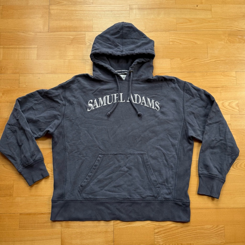 Blue Samuel Adams beer hoodie